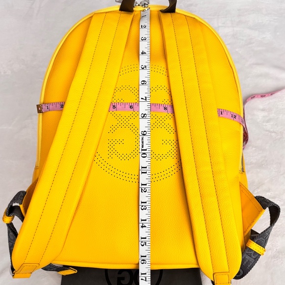 G/FORE Cyber Embossed Full Grain Genuine Leather Skull & Tees Unisex Backpack - Picture 16 of 16